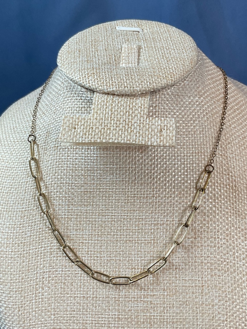 Gold toned Paperclip Chain Necklace - Women Jewelry
